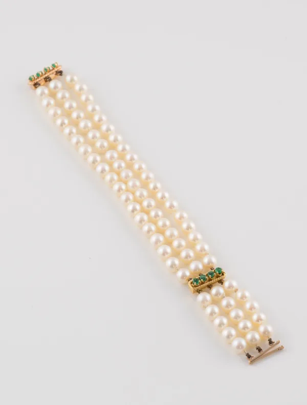 Bracelet Perles & Emeraudes
