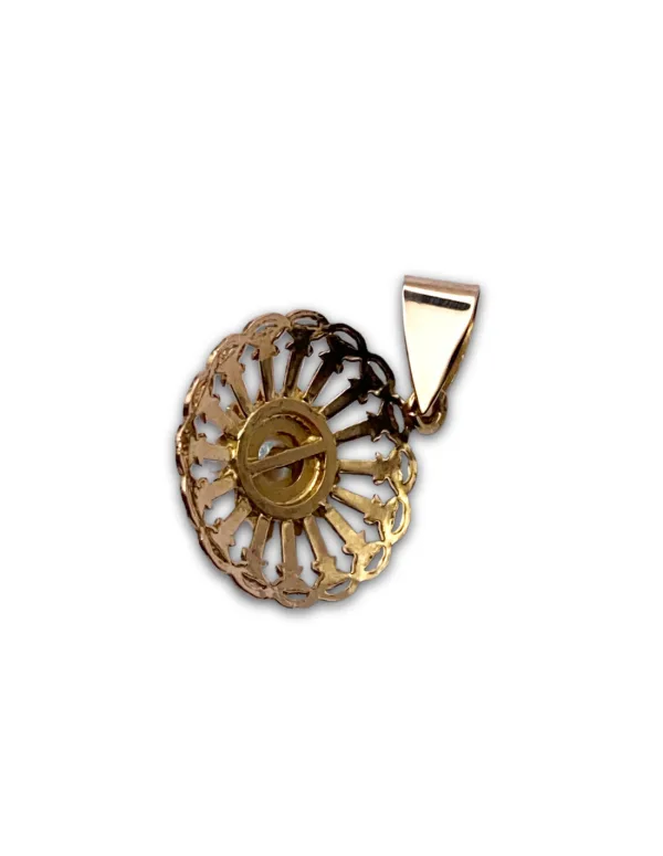 Pendentif Vintage Or Jaune & Perle de Culture