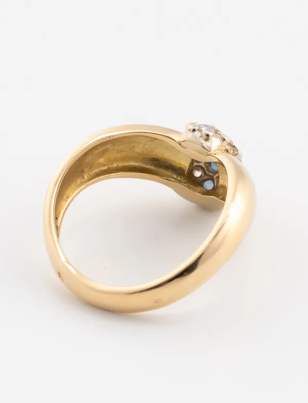 Bague Ancienne Saphirs & Diamants