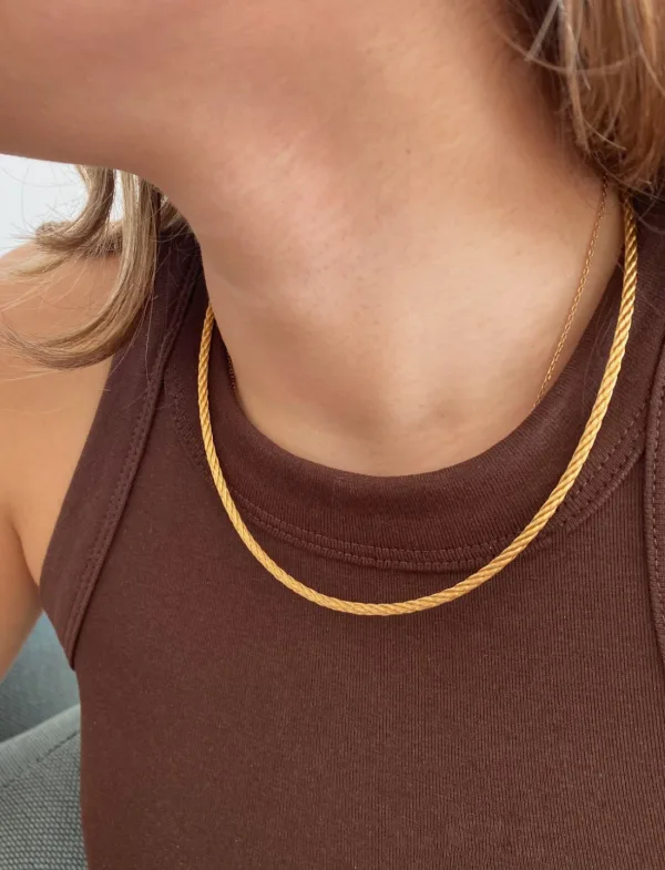 Collier Corde Or Jaune