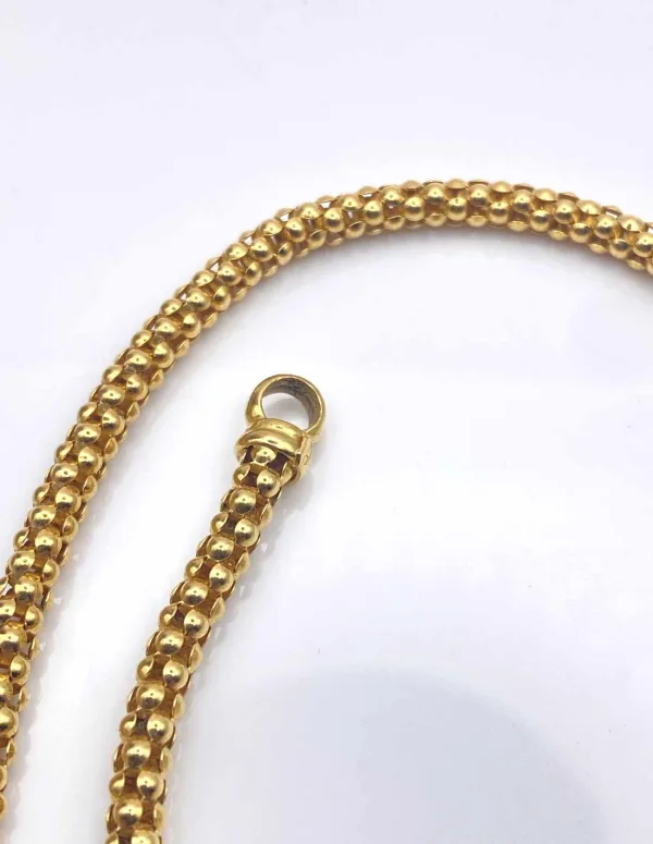 Collier Or Jaune Maille Popcorn