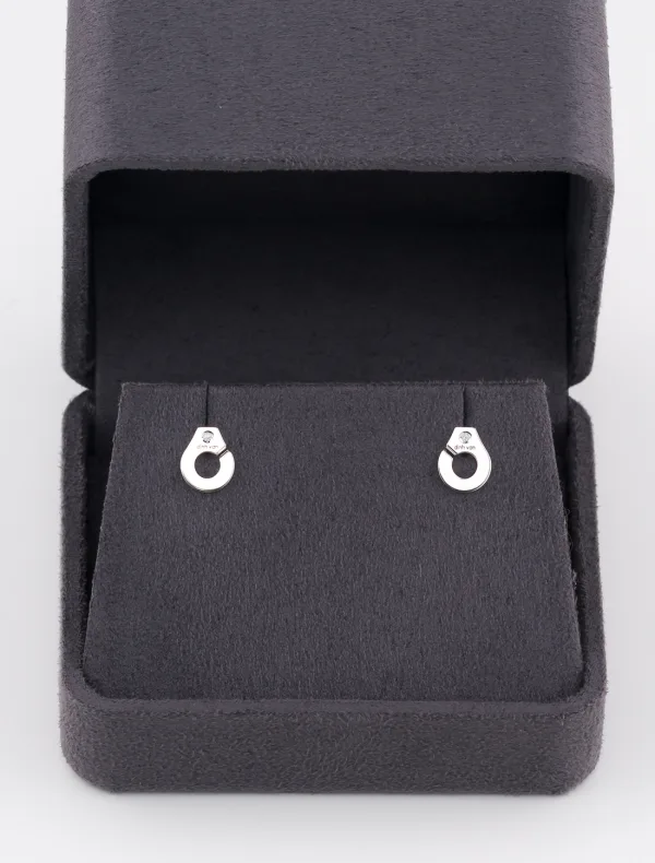 Puces d'oreilles Menottes dinh van  Or blanc & Diamants