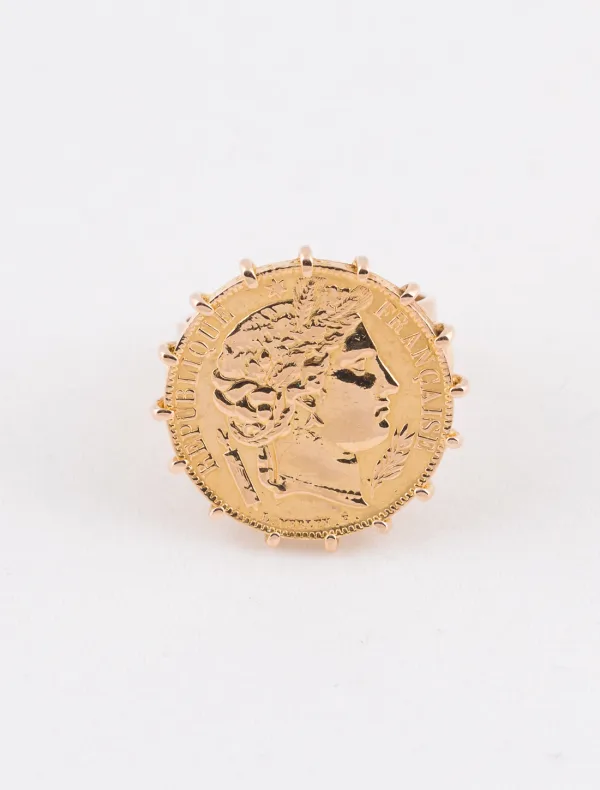 Bague Porte Pièce 20 Francs Or