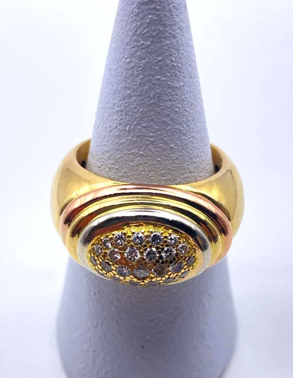 Bague Jonc Or Jaune 18K & Diamants