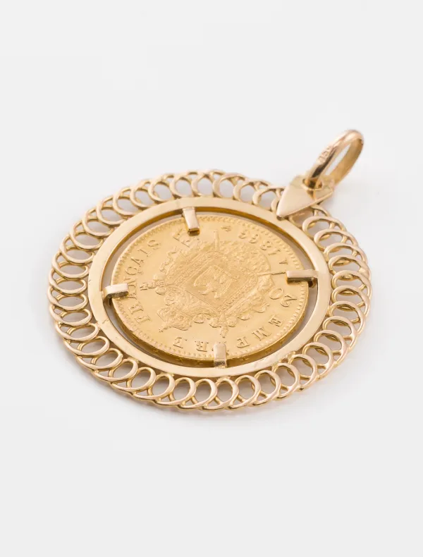 Pendentif Vintage Pièce d'Or Napoléon 3