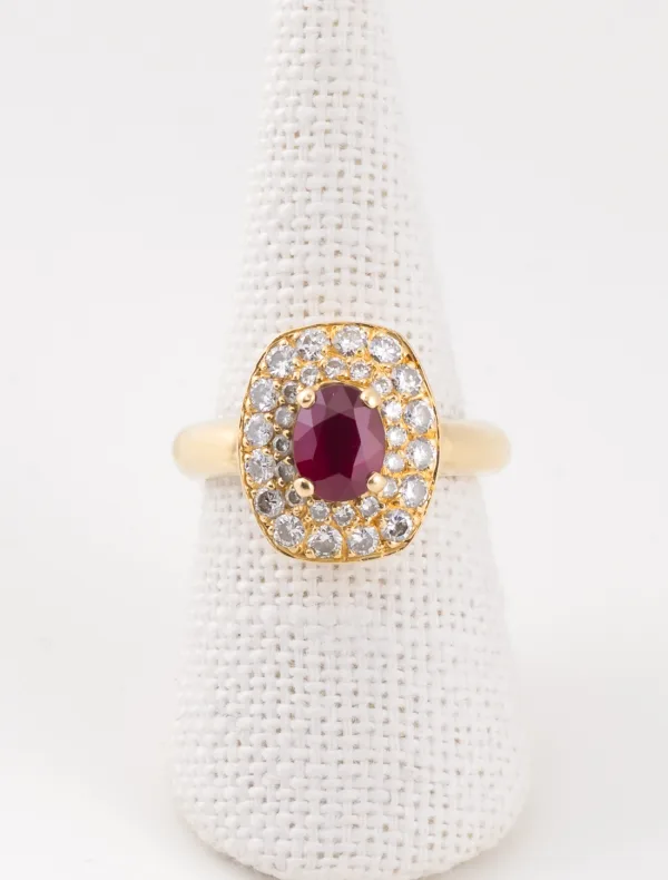 Bague Rubis Birmanie & Diamants