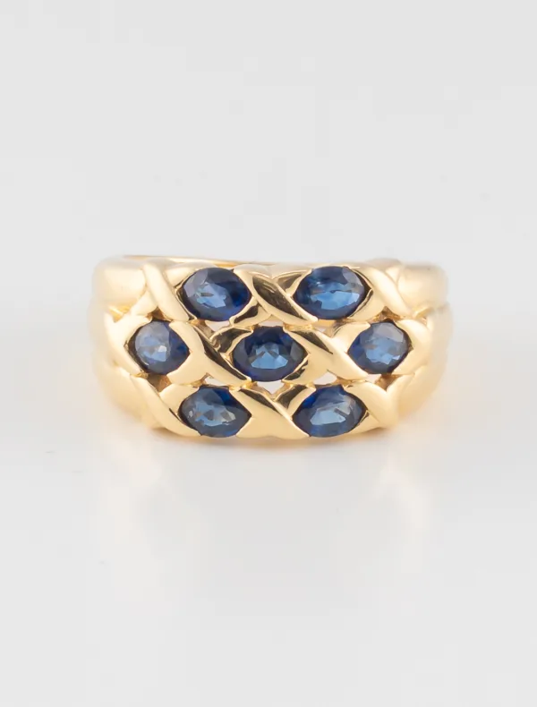 Bague Saphirs Or Jaune