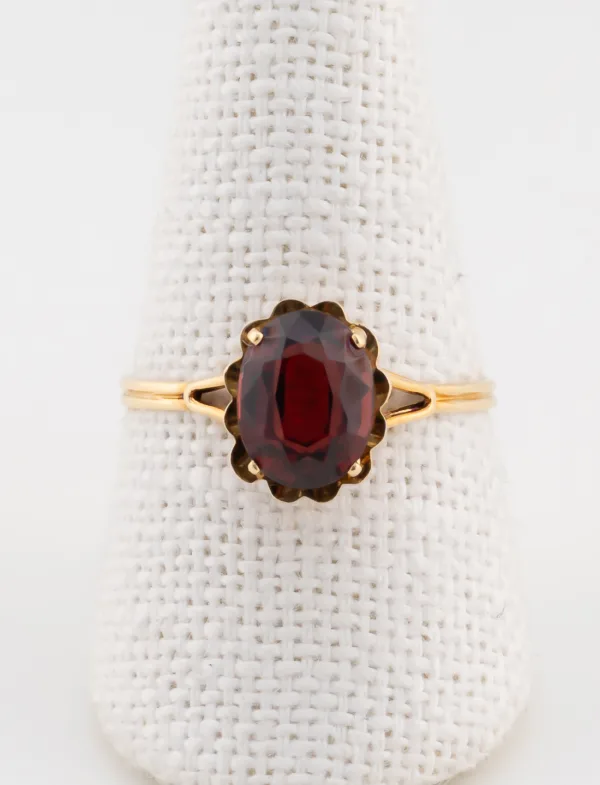 Bague Grenat Or Jaune