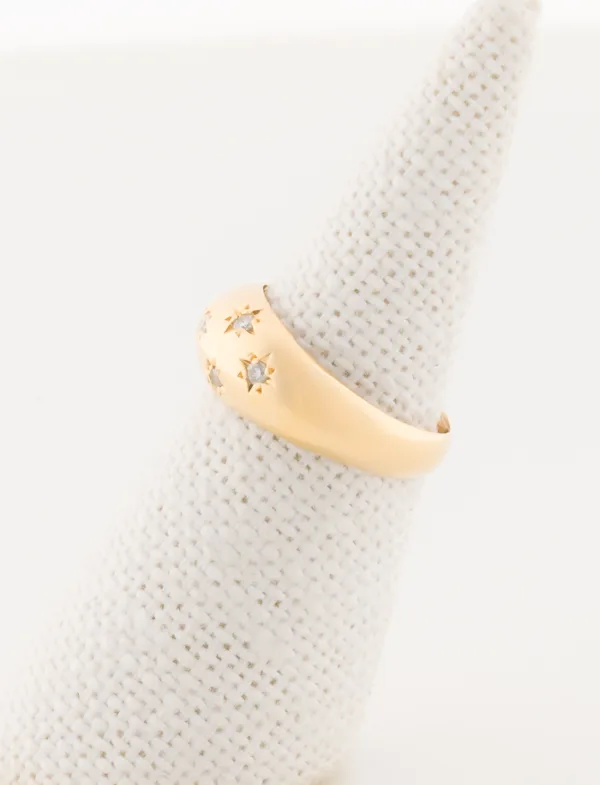 Bague Dôme Or Jaune & Diamants