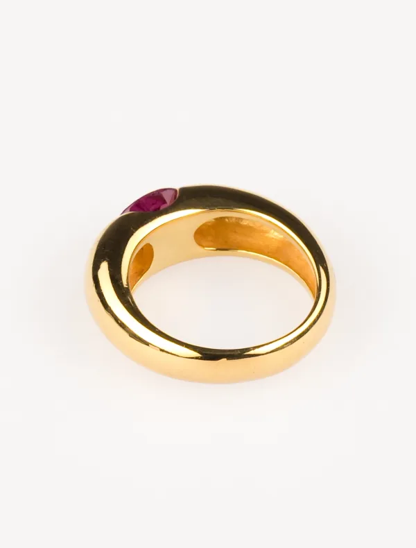 Bague Jonc Or Jaune & Tourmaline