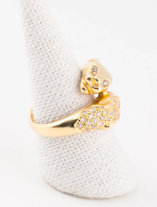 Bague Léopards Or Jaune & Diamants