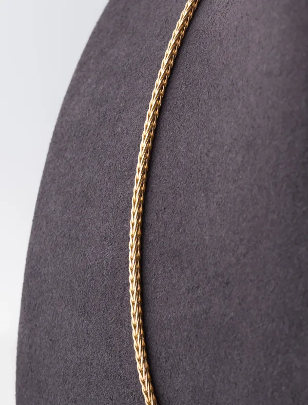 Collier Chaîne Maille Palmier Or Jaune