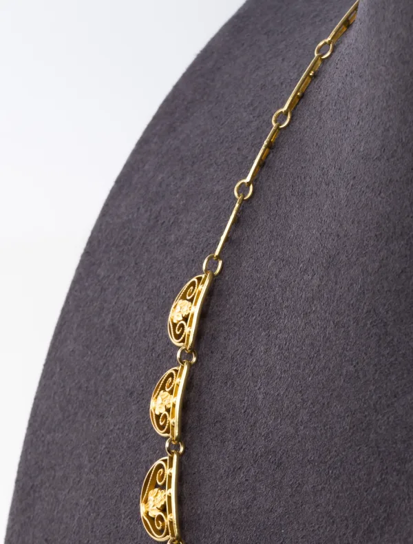 Collier Ancien Draperie Or Jaune