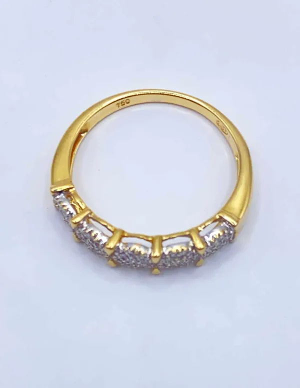 Bague Alliance Or jaune, Or blanc Diamants