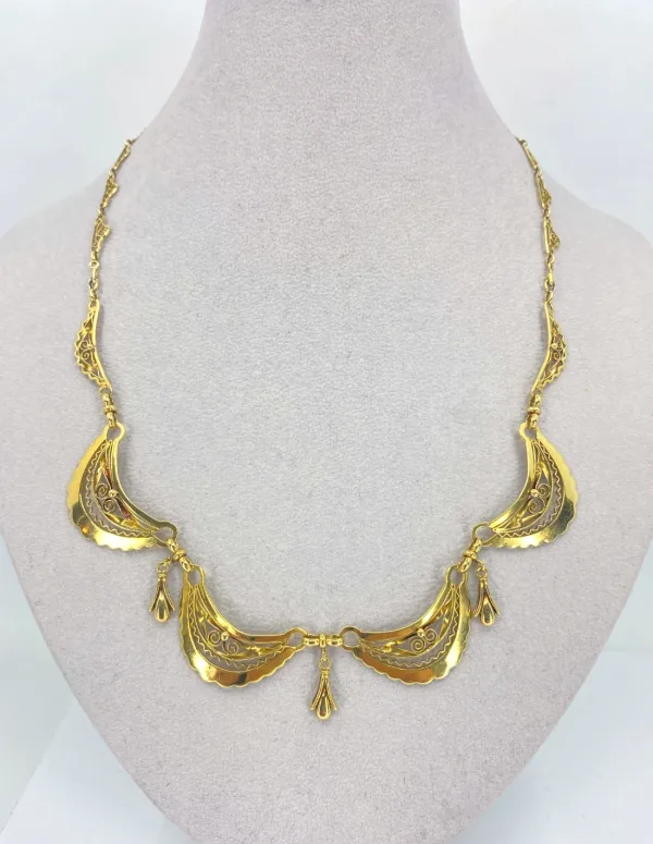 Collier Draperie Or Jaune