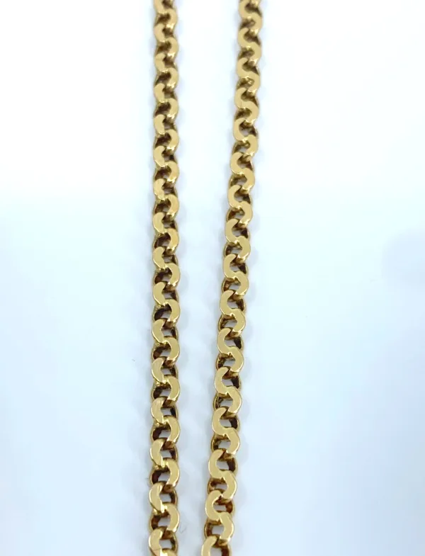 Chaine Mailles Infinity Plates Or Jaune