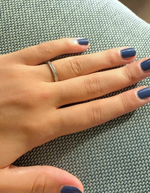 Bague Alliance Or Blanc & Diamants