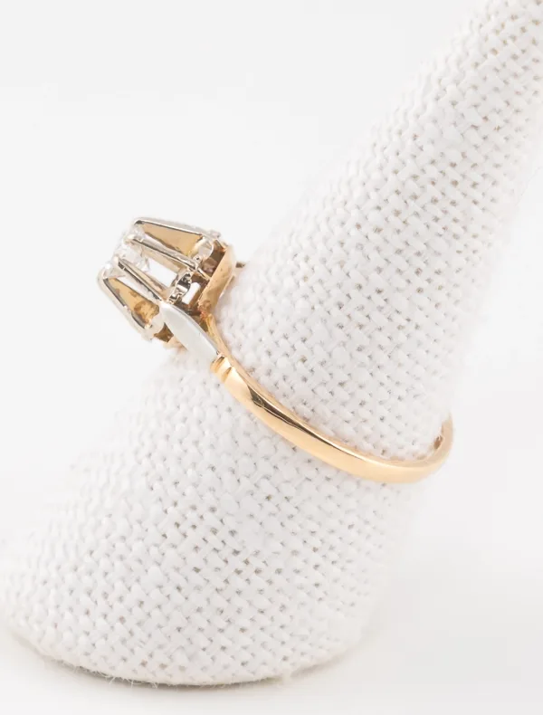 Bague 2 Ors & Solitaire