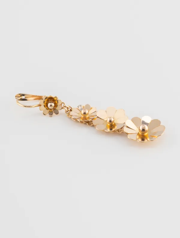 Boucles d'Oreilles Fleurs Or Jaune