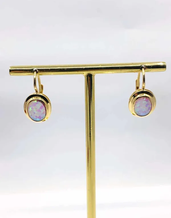 Boucles d'Oreilles Or Jaune & Opales