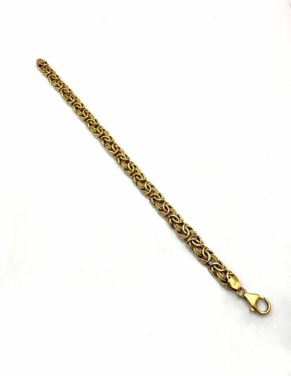 Bracelet Or Jaune Mailles Byzantines