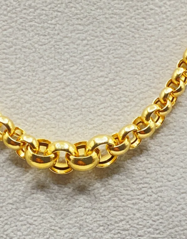 Chaine Mailles Jaseron Progressives Or Jaune