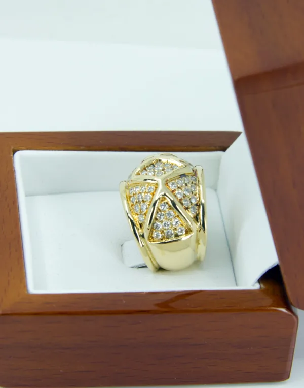 Bague Or Jaune Pavée Diamants