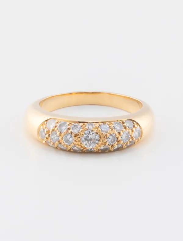 Bague Jonc Or Jaune & Diamants