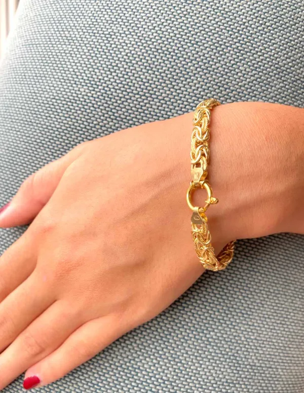 Bracelet Ruban Maille Royale Or Jaune 18 ct