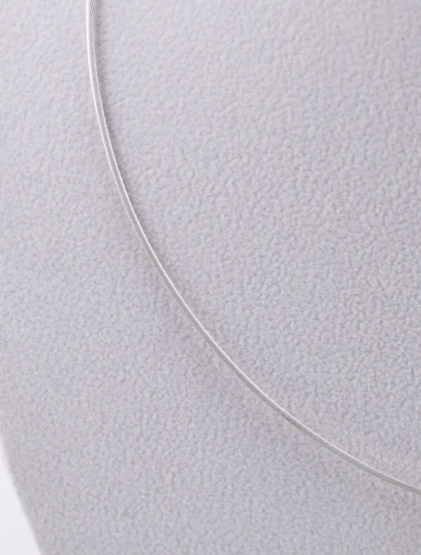 Collier Cable & Pendentif Goutte Or Blanc et Diamants