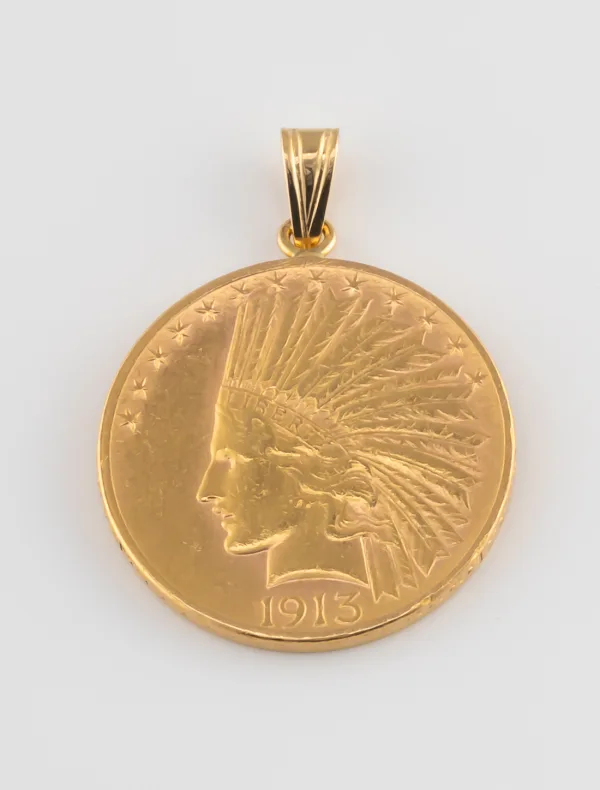 Pendentif Pièce d'Or 10 Dollars