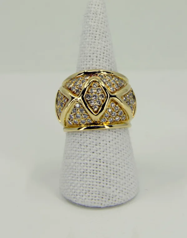 Bague Or Jaune Pavée Diamants