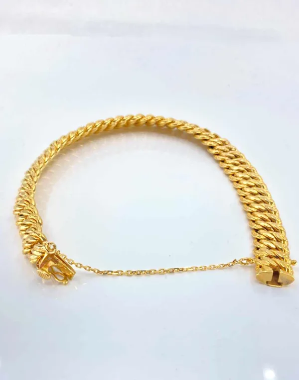 Bracelet Maille Americaine Or Jaune