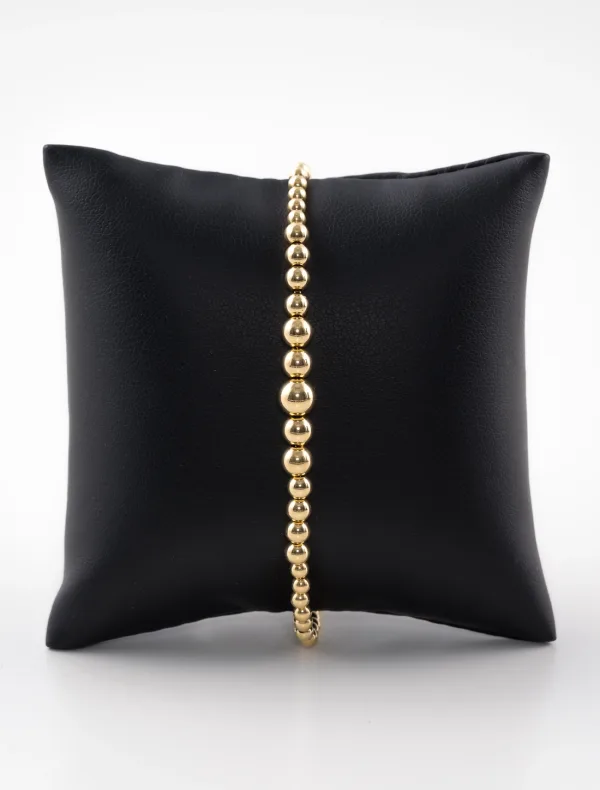 Bracelet boules en or jaune