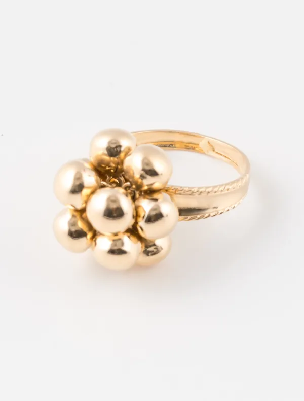 Bague Grappe Vintage Or Jaune