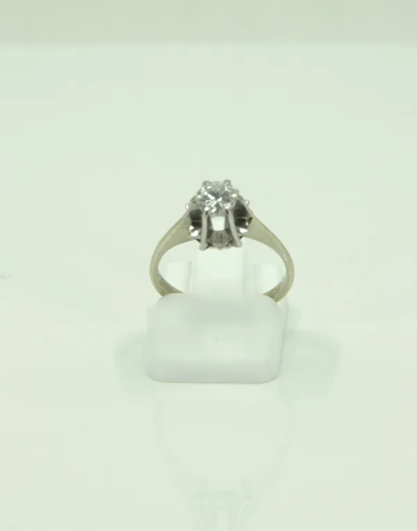 Bague Diamant Solitaire Or Blanc & Platine