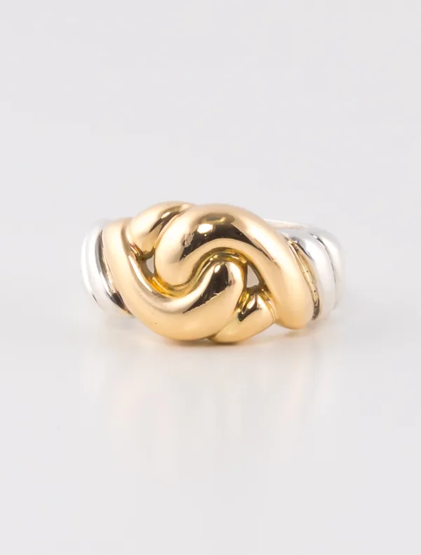 Bague Hermès Vintage Noeud Or & Argent