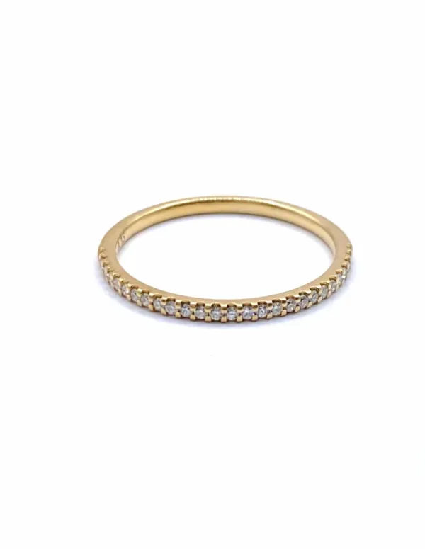 Bague Demi Alliance Or Jaune & Diamants