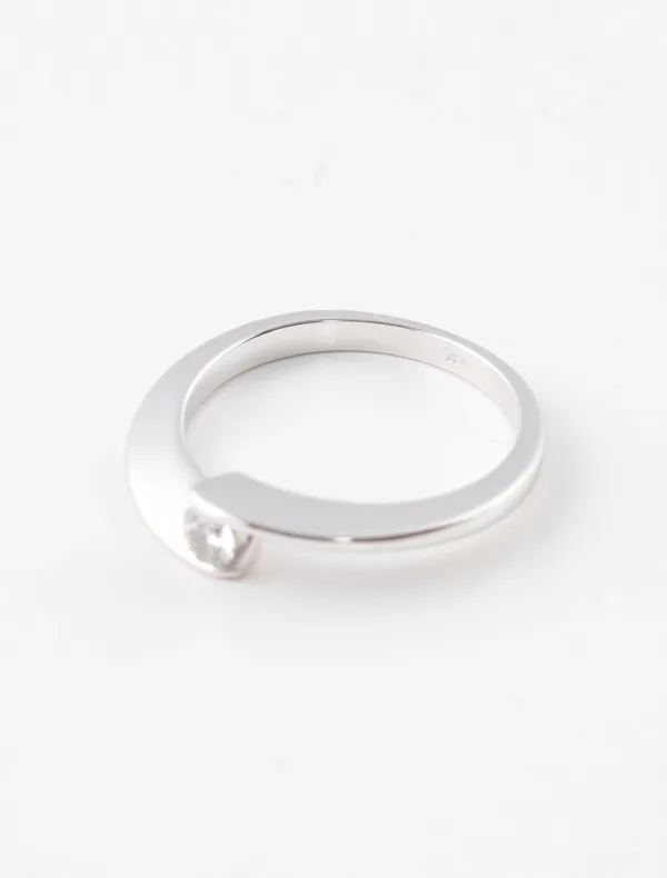 Bague Garel Solitaire & Or Blanc