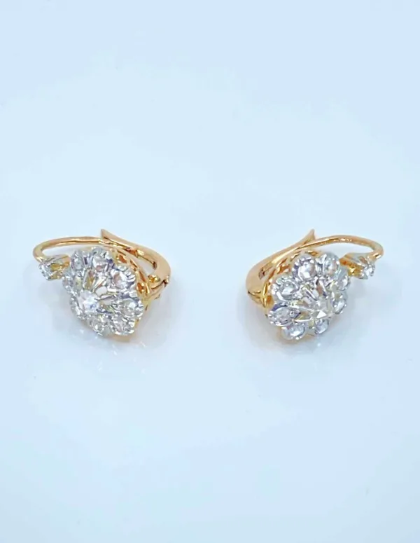 Boucles d'Oreilles Dormeuses Or & Diamants