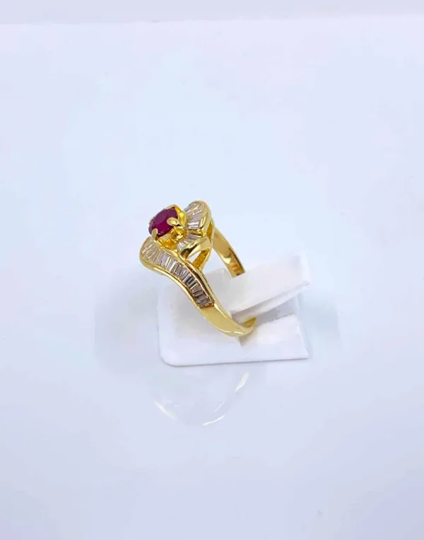 Bague Jupe Or Jaune, Diamants & Rubis