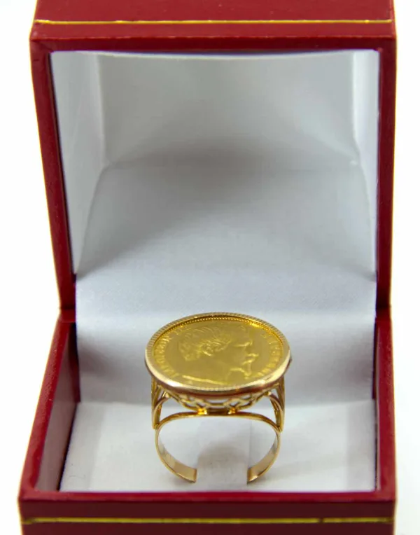 Bague Vintage Or Jaune Pièce 20 francs