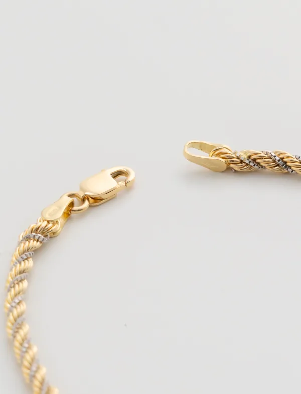 Bracelet Maille Torsadée 2 Ors