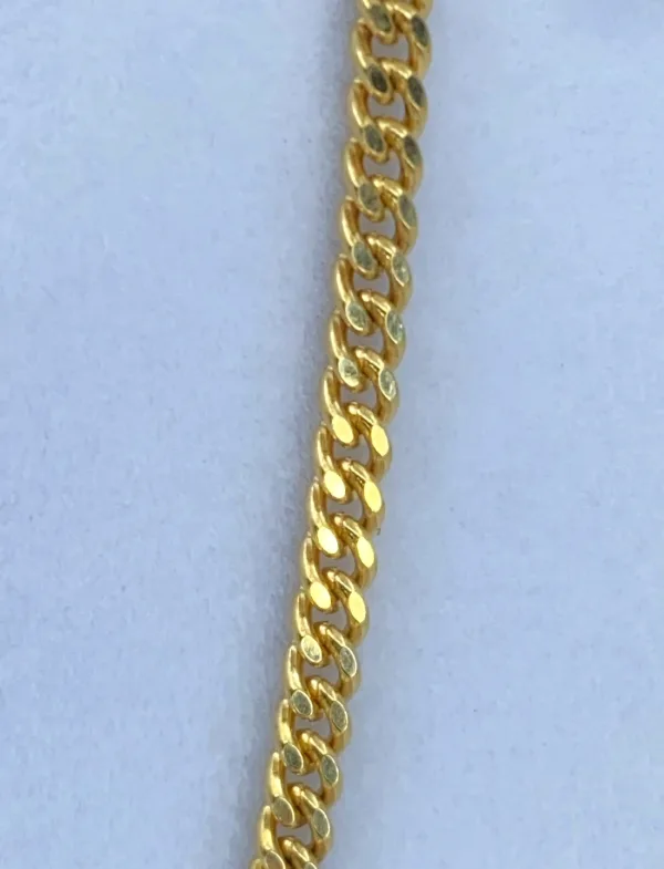 Chaîne maille gourmette or jaune 18k (56 cm)
