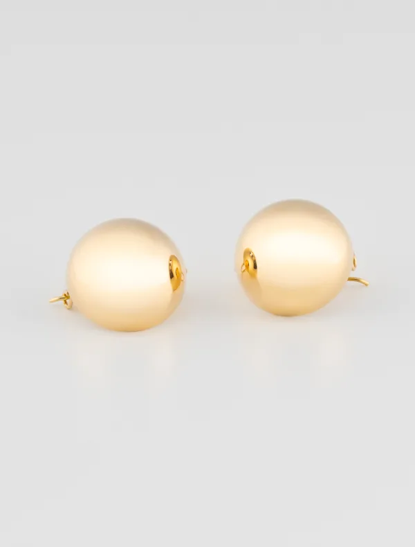 Boucles d'Oreilles Boules or Jaune