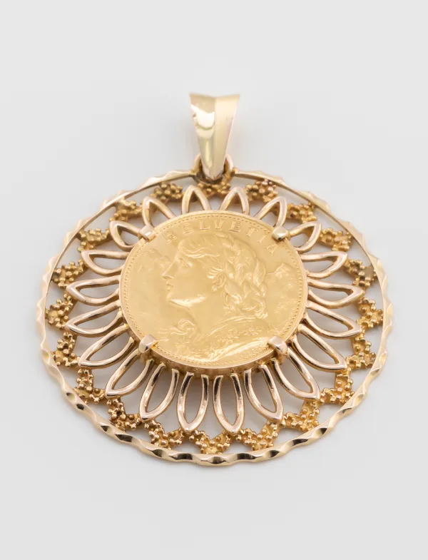 Pendentif Pièce d'Or 20 Francs (Suisse)