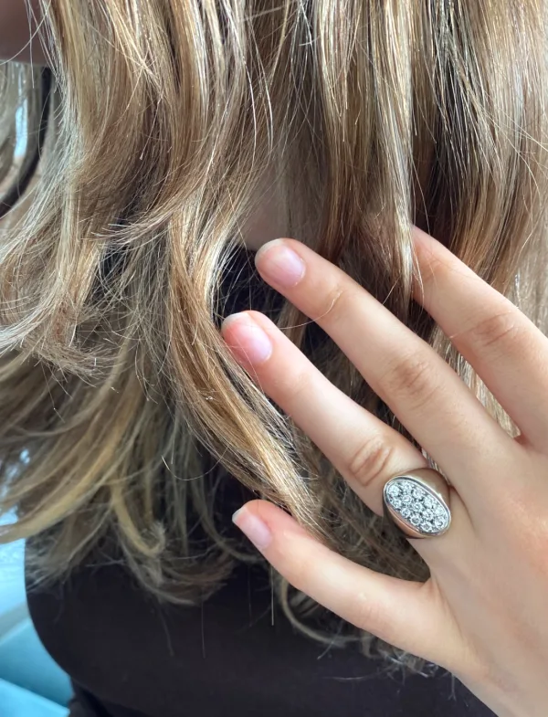 Chevalière Or Blanc 18K & Diamants