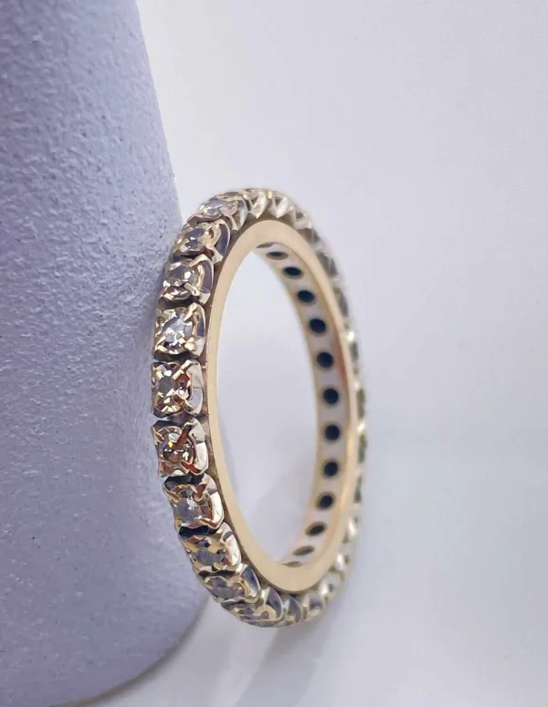 Bague Alliance 2 Ors 18K et Diamants