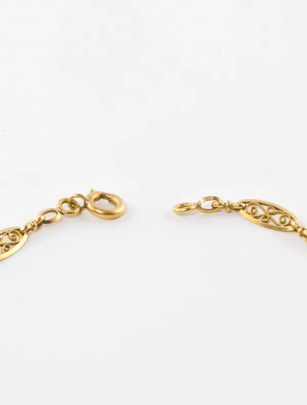 Collier Ancien Filigrane Or Jaune