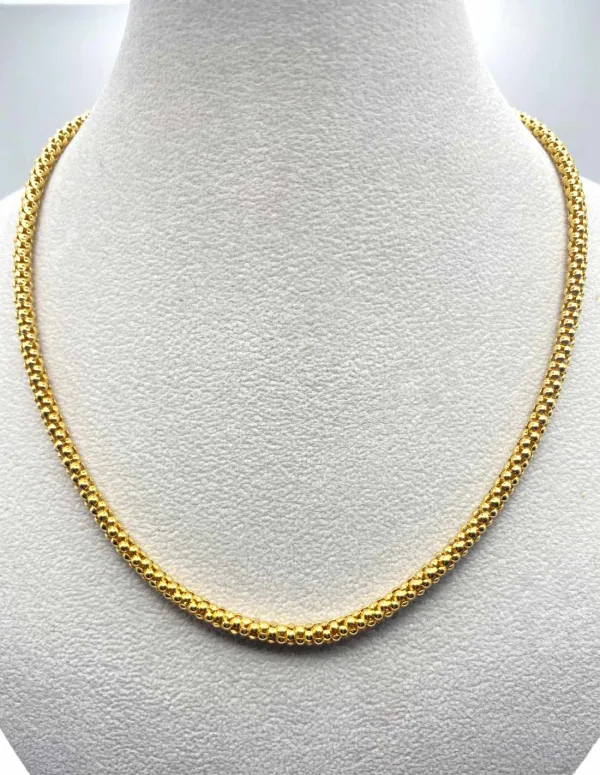 Collier Or Jaune Maille Popcorn
